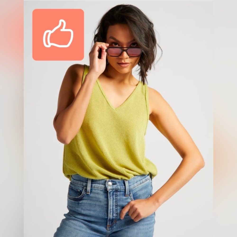 Stylish Knit Tank Top in Olive